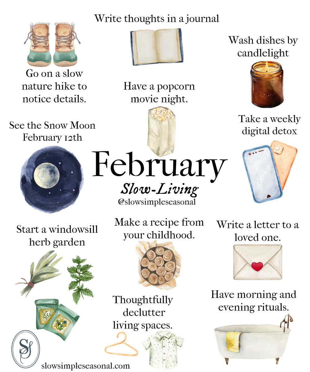 February Slow-Living Activity Download