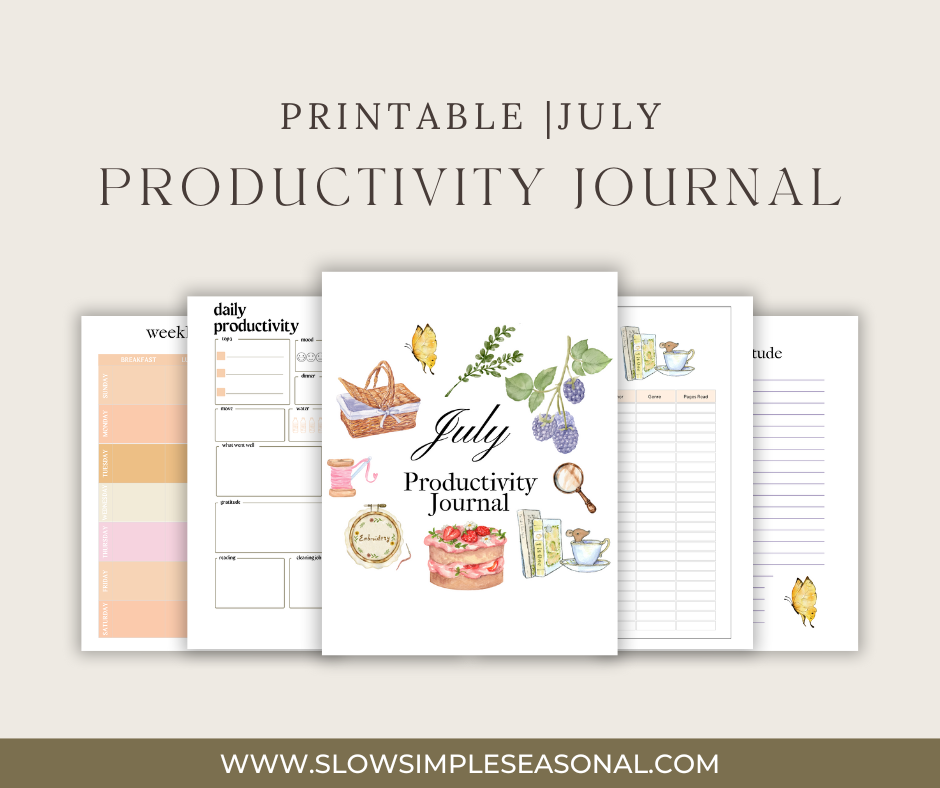 July Simple-living Journal