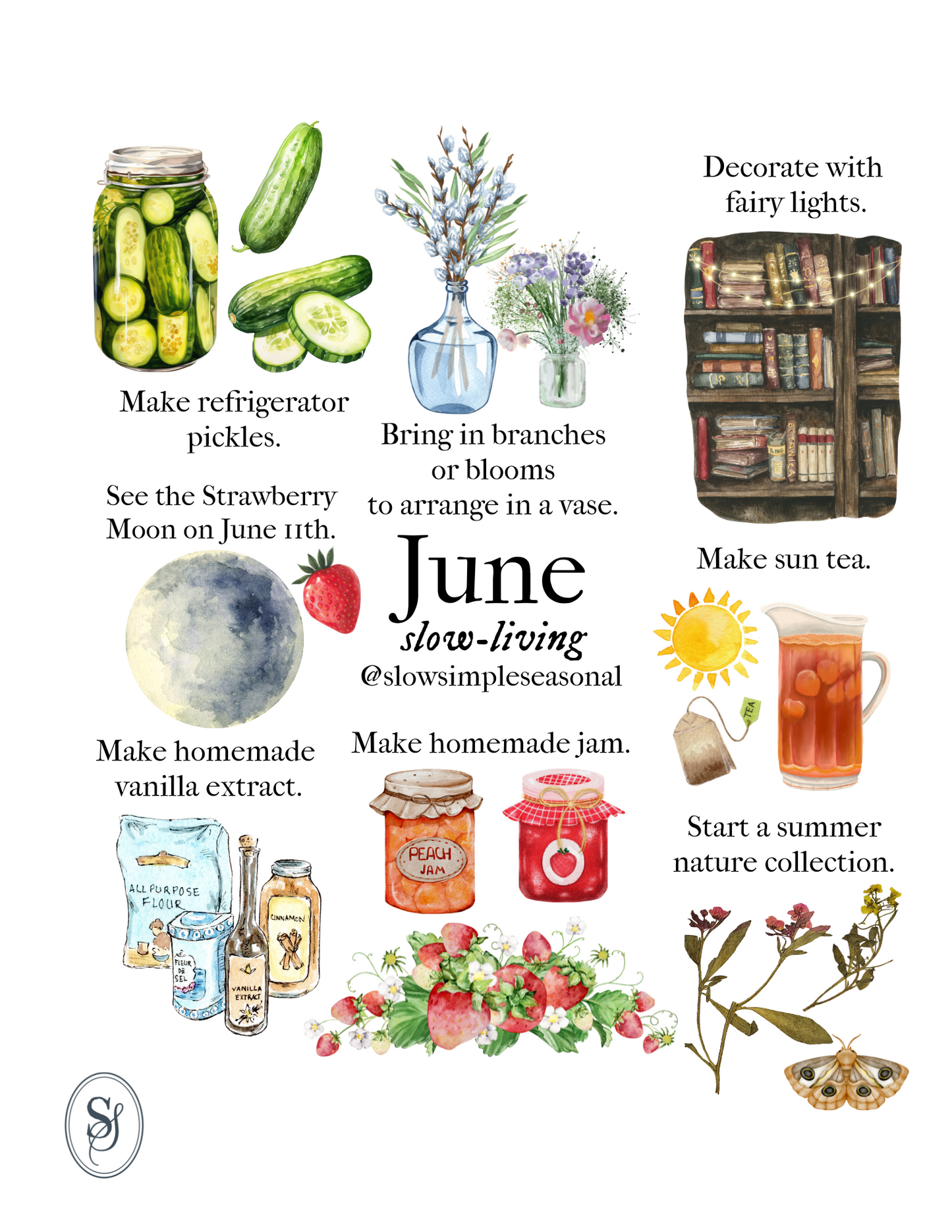 June Slow-Living Activity Sheet