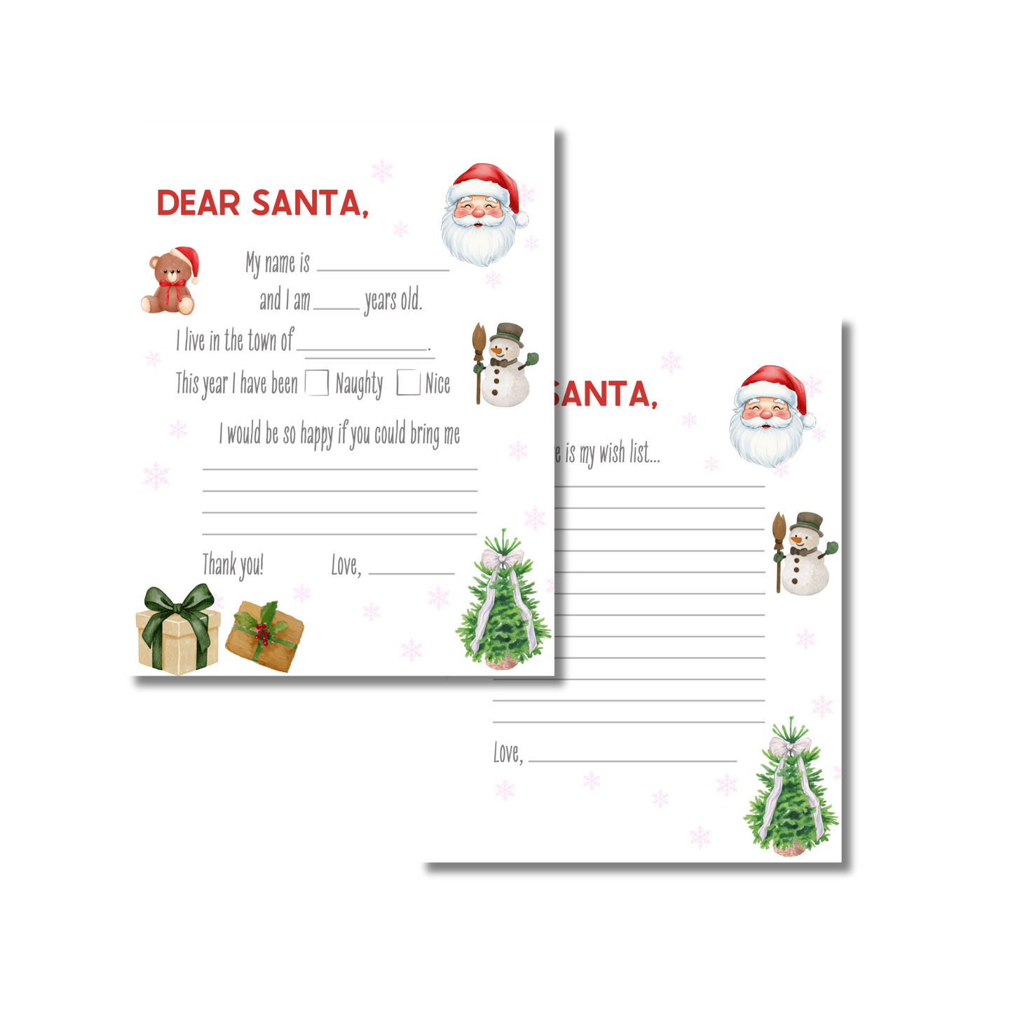 Printable Letters to Santa