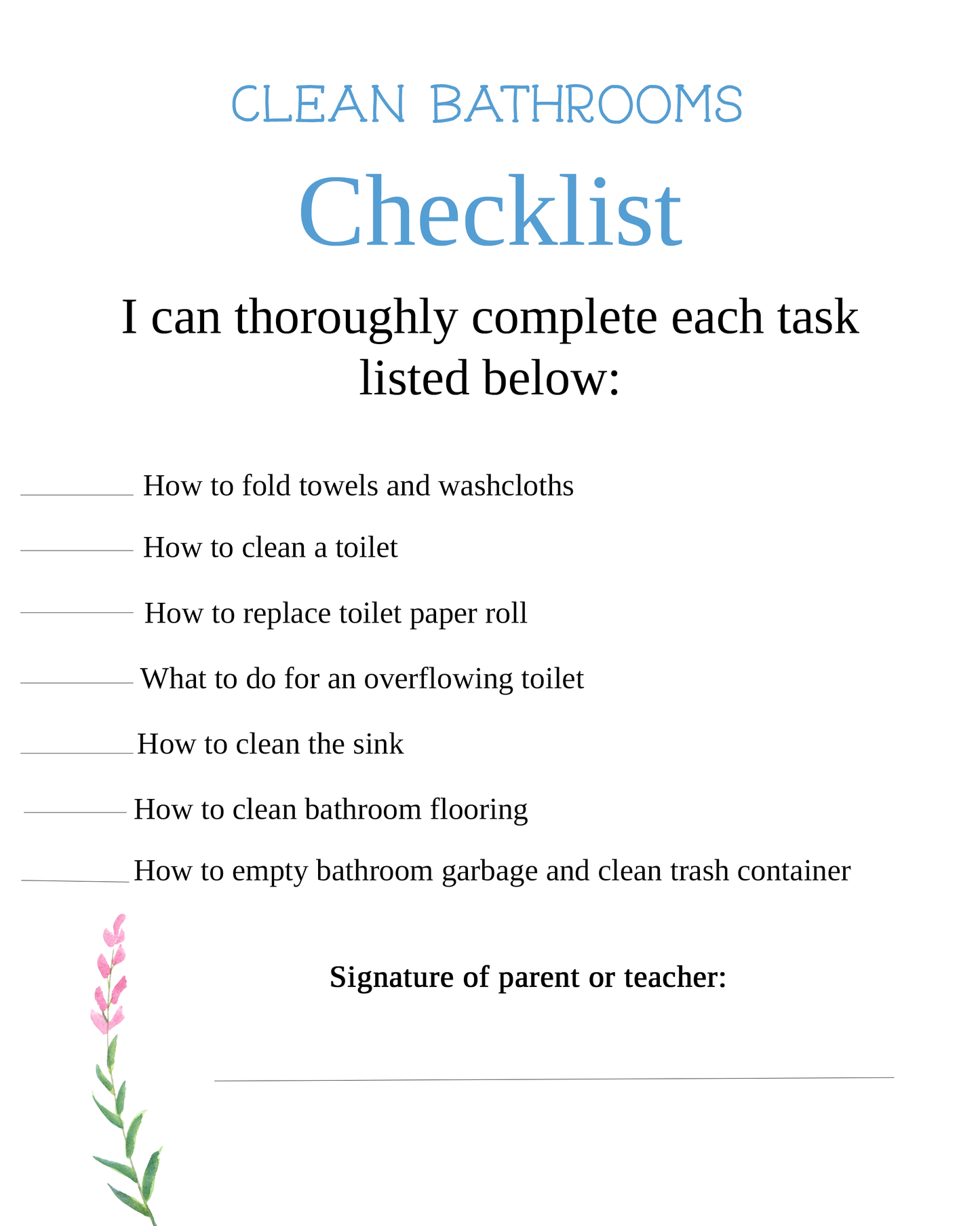 HOME SKILLS for Children Training Workbook