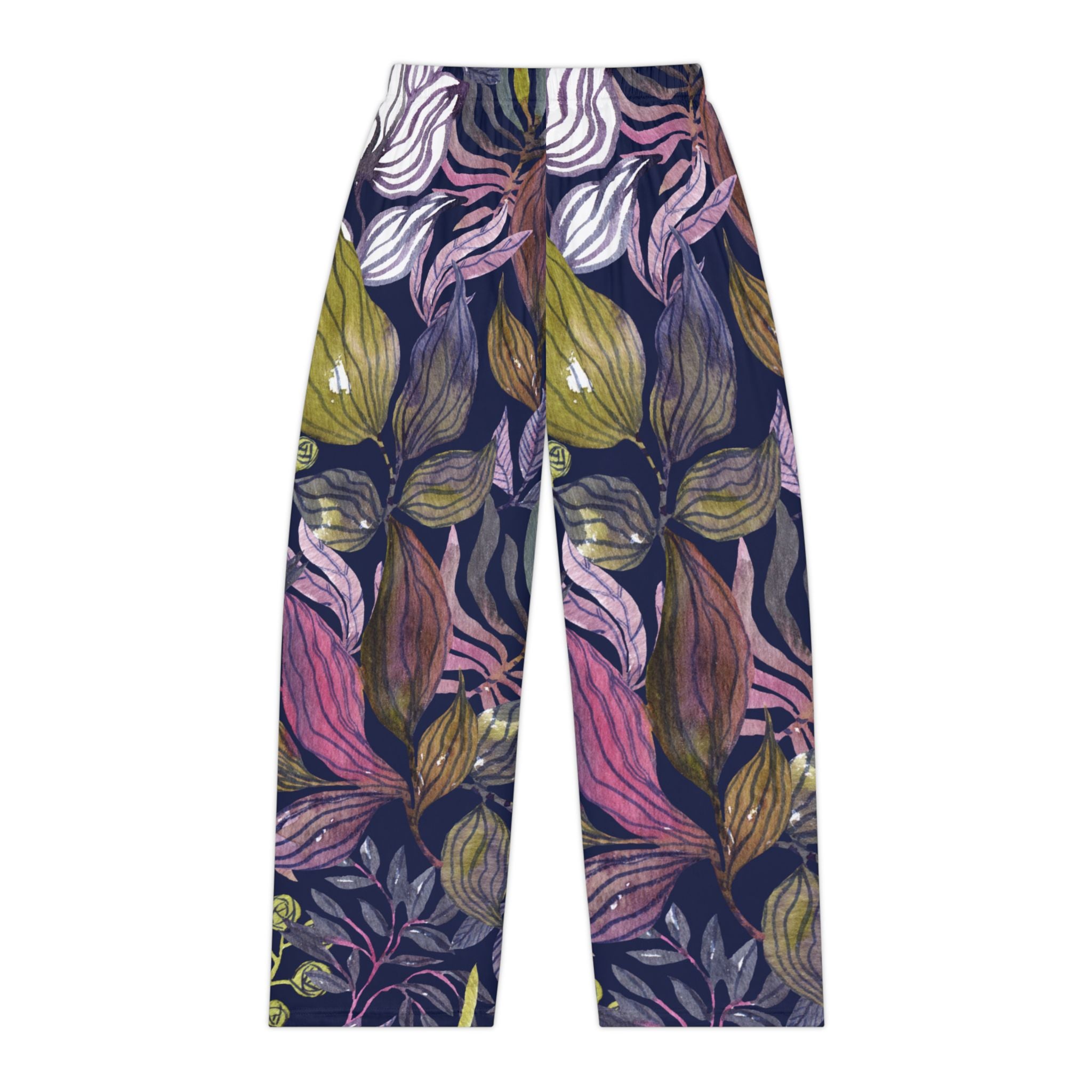 Midnight Floral Split-Panel Women's Pajama Pants