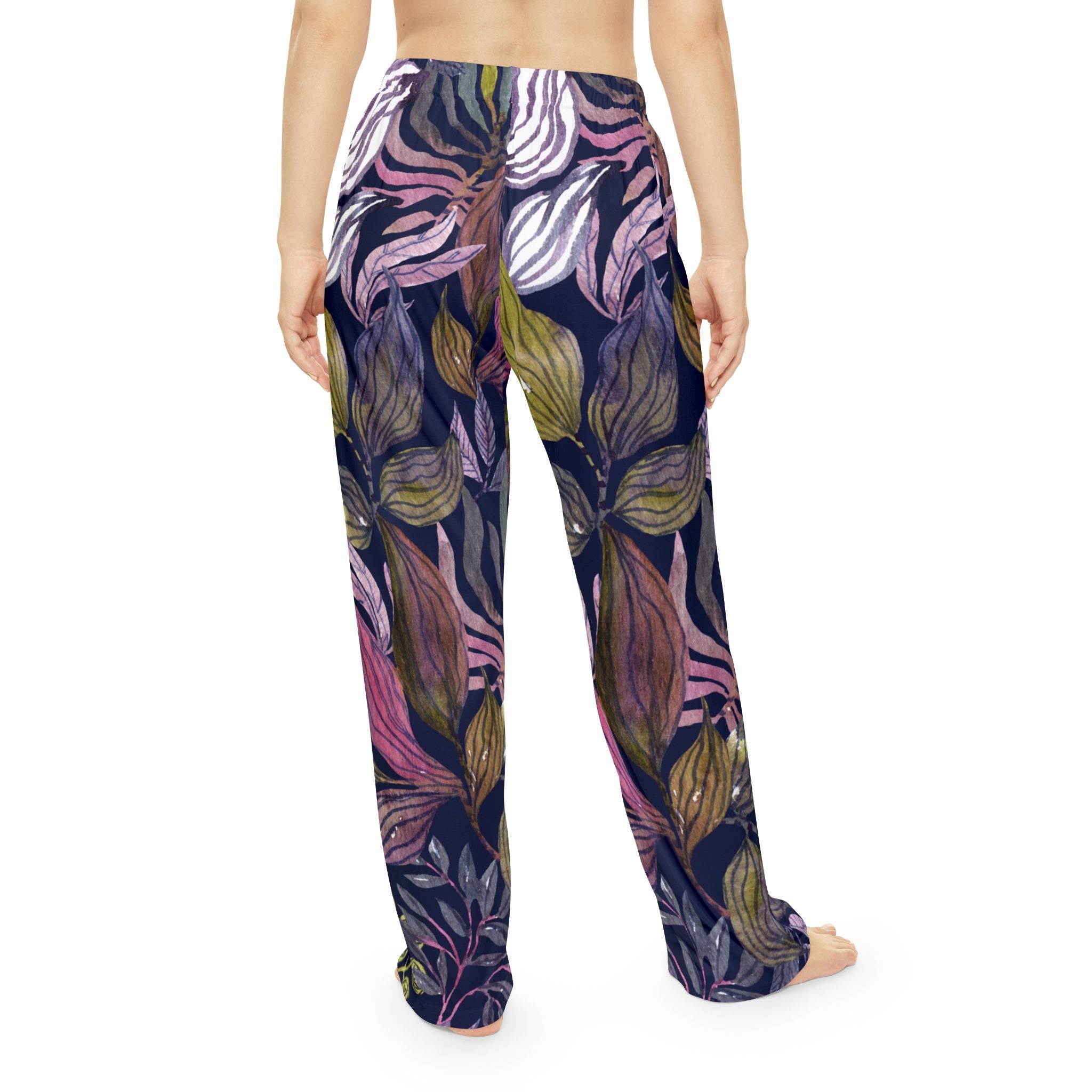 Midnight Floral Split-Panel Women's Pajama Pants