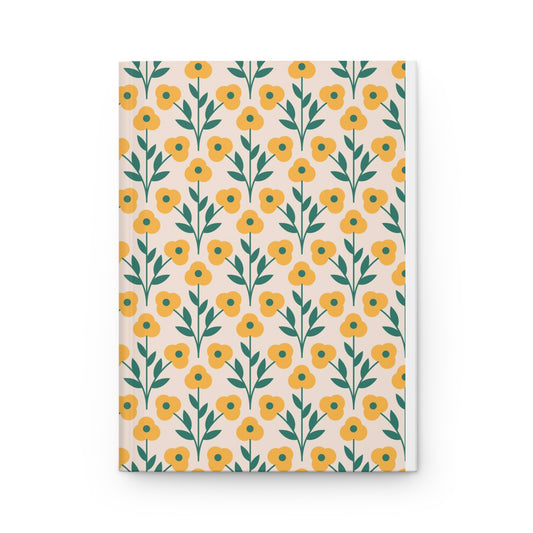 Retro Daisy Pattern Notebook