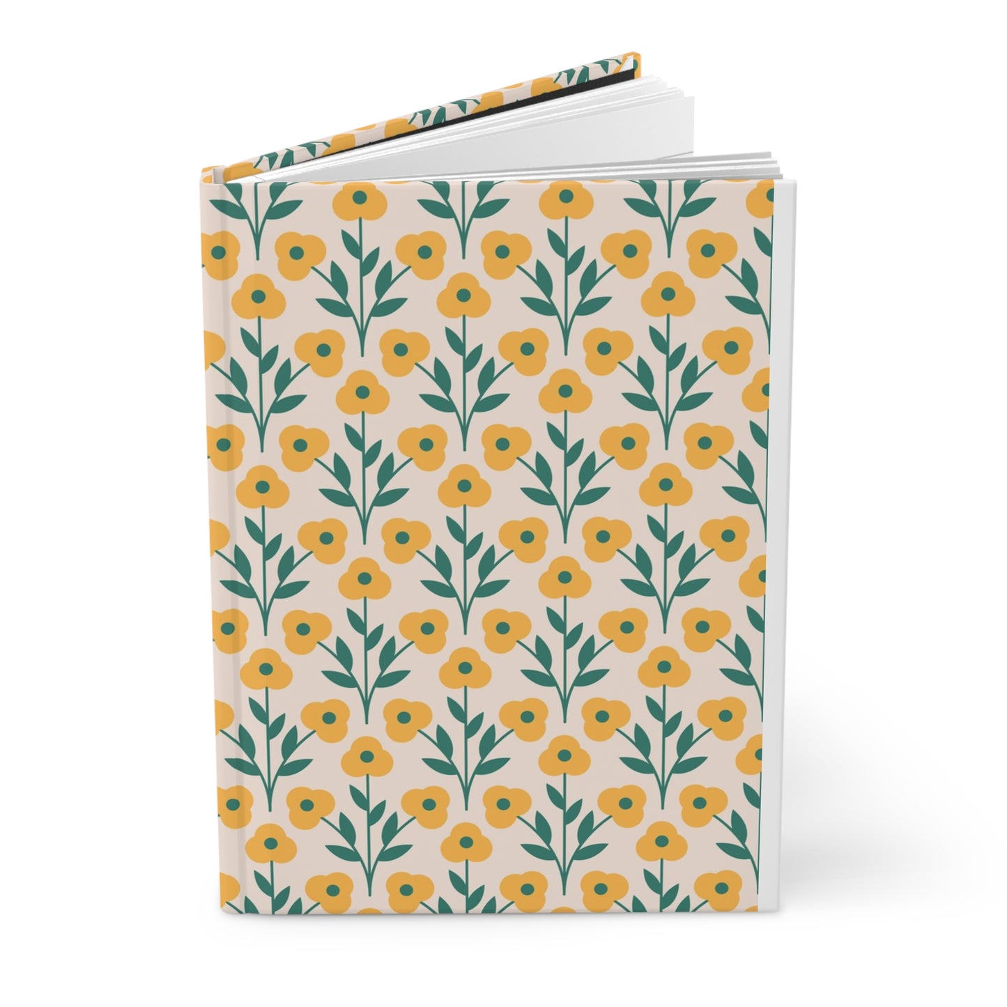 Retro Daisy Pattern Notebook