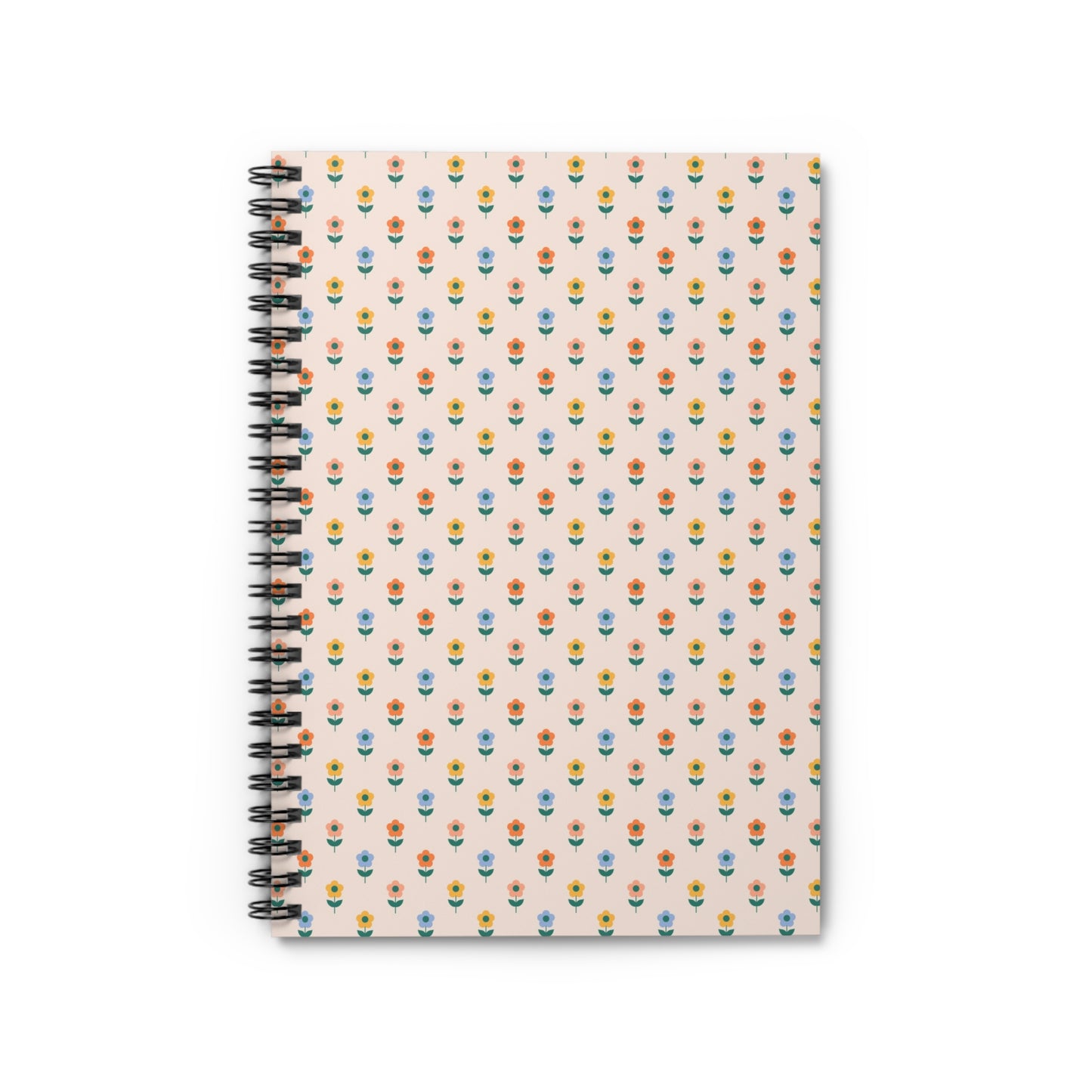 Floral Ditsy Spiral Notebook – Ruled Lined Journal for Notes & School