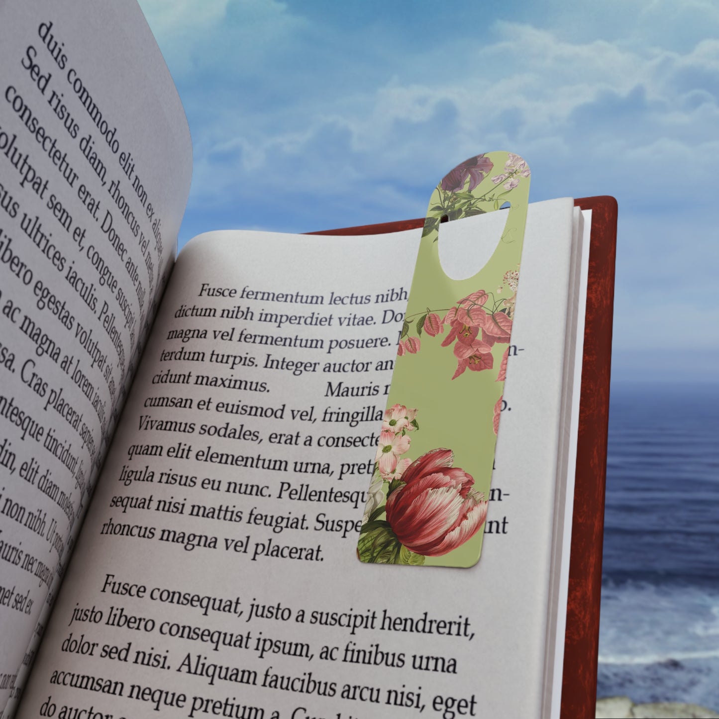 Floral Monogram Bookmark