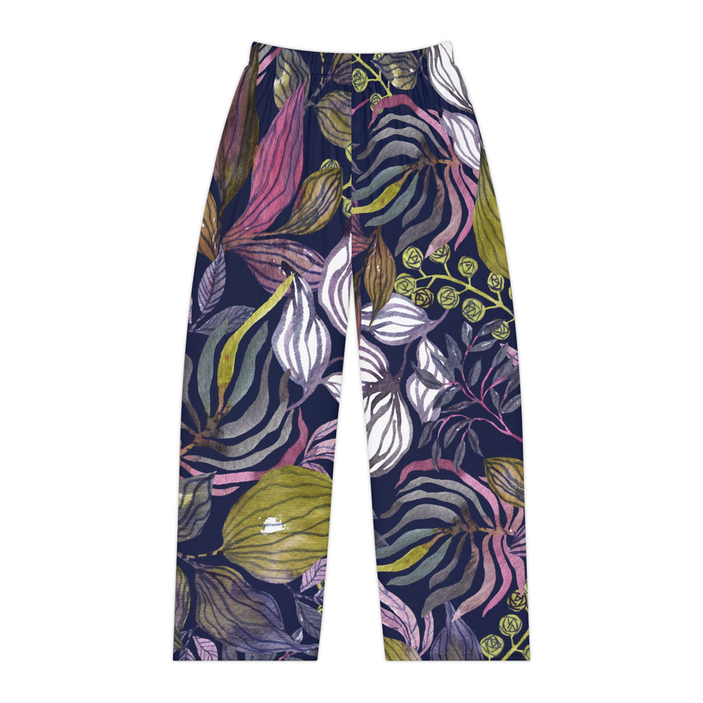 Midnight Floral Split-Panel Women's Pajama Pants