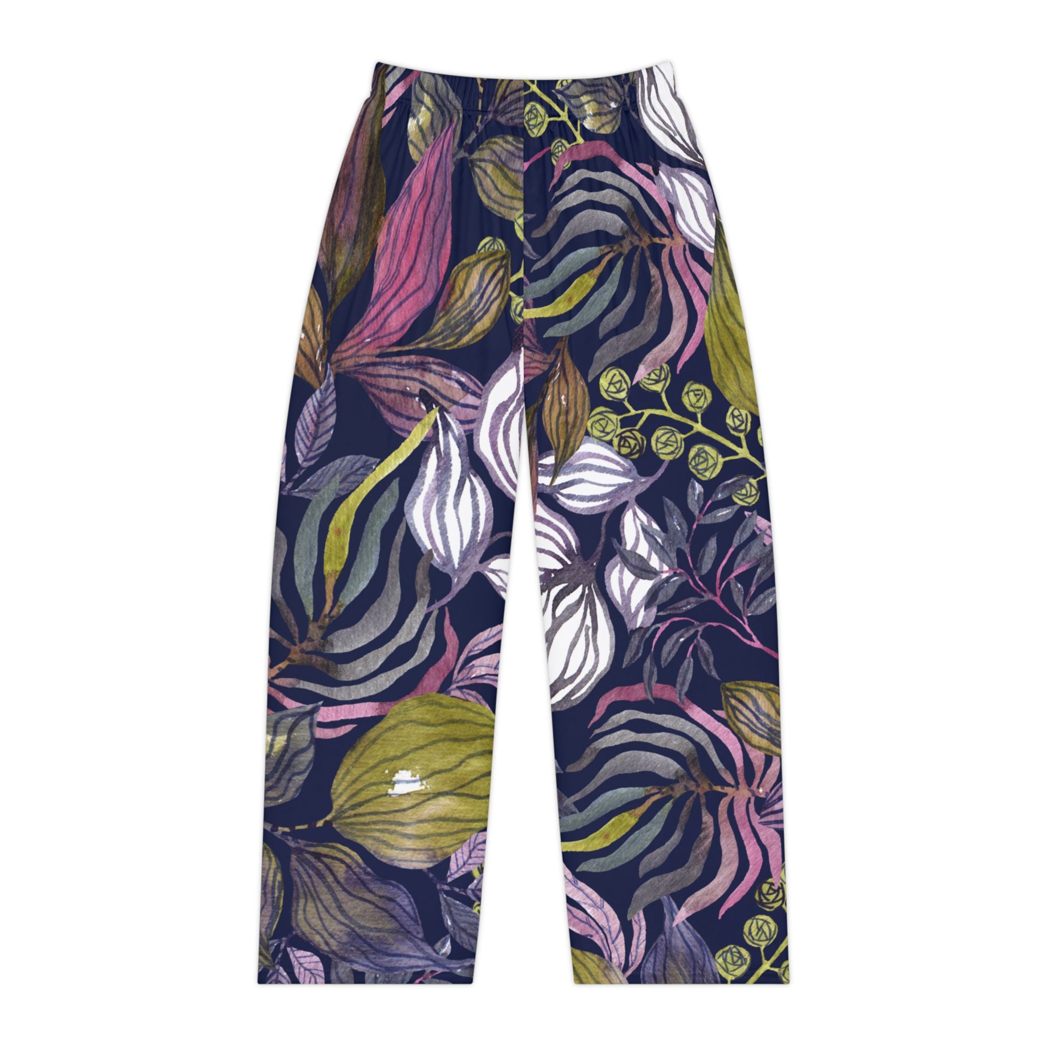 Midnight Floral Split-Panel Women's Pajama Pants
