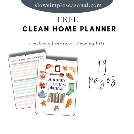 Free Autumn-Themed Clean Home Planner