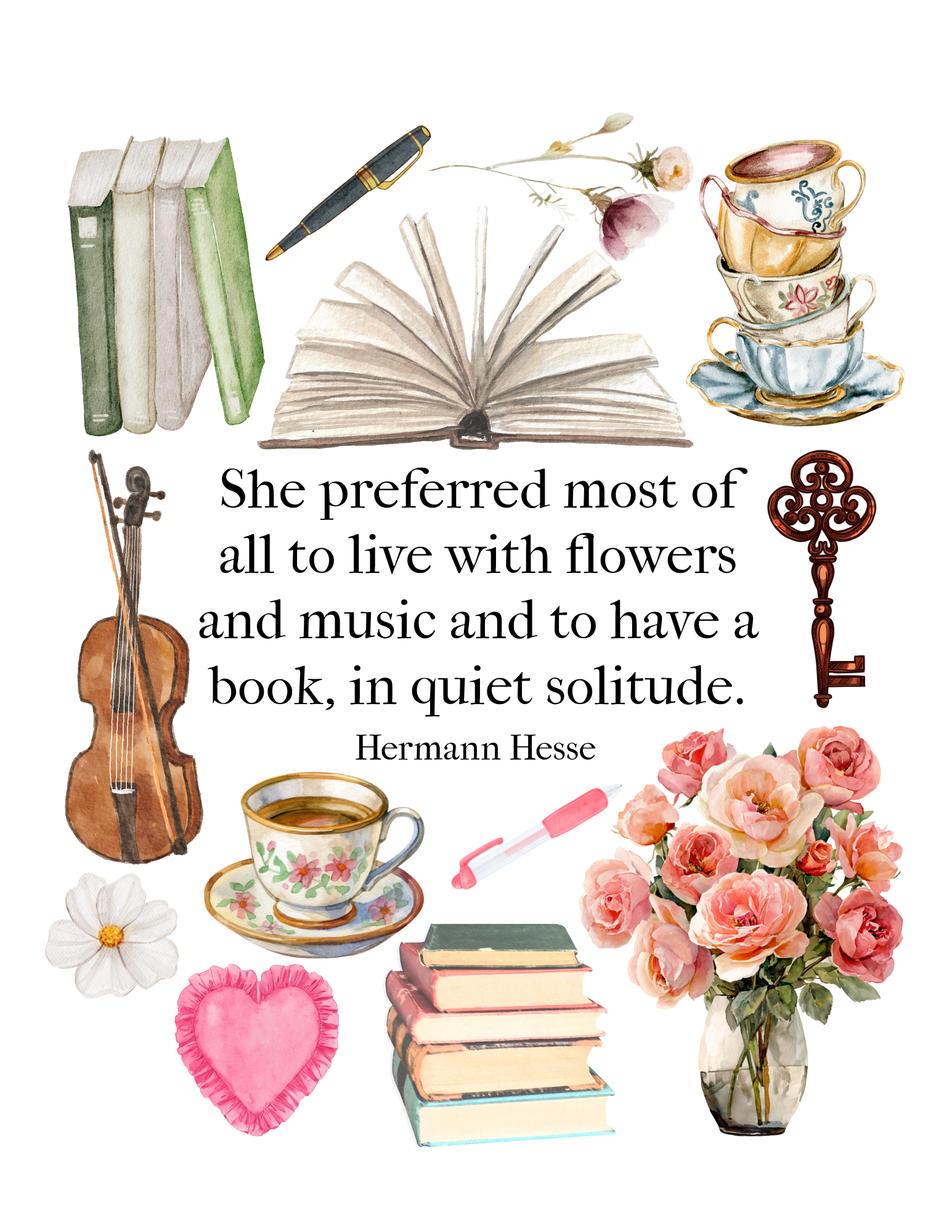 She Prefers To Live With Flowers Quote