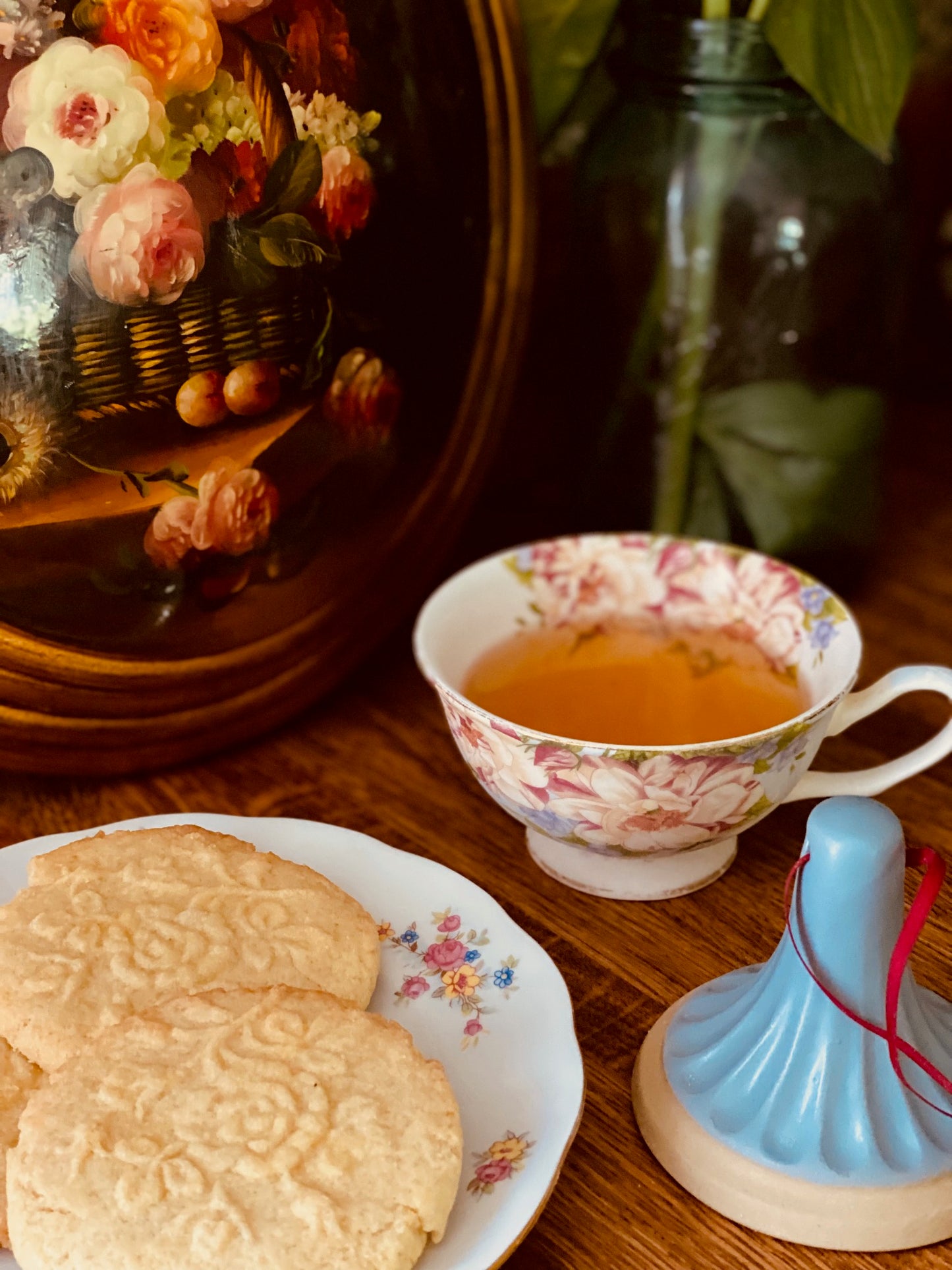 Moss Rose Floral Cookie Stamps