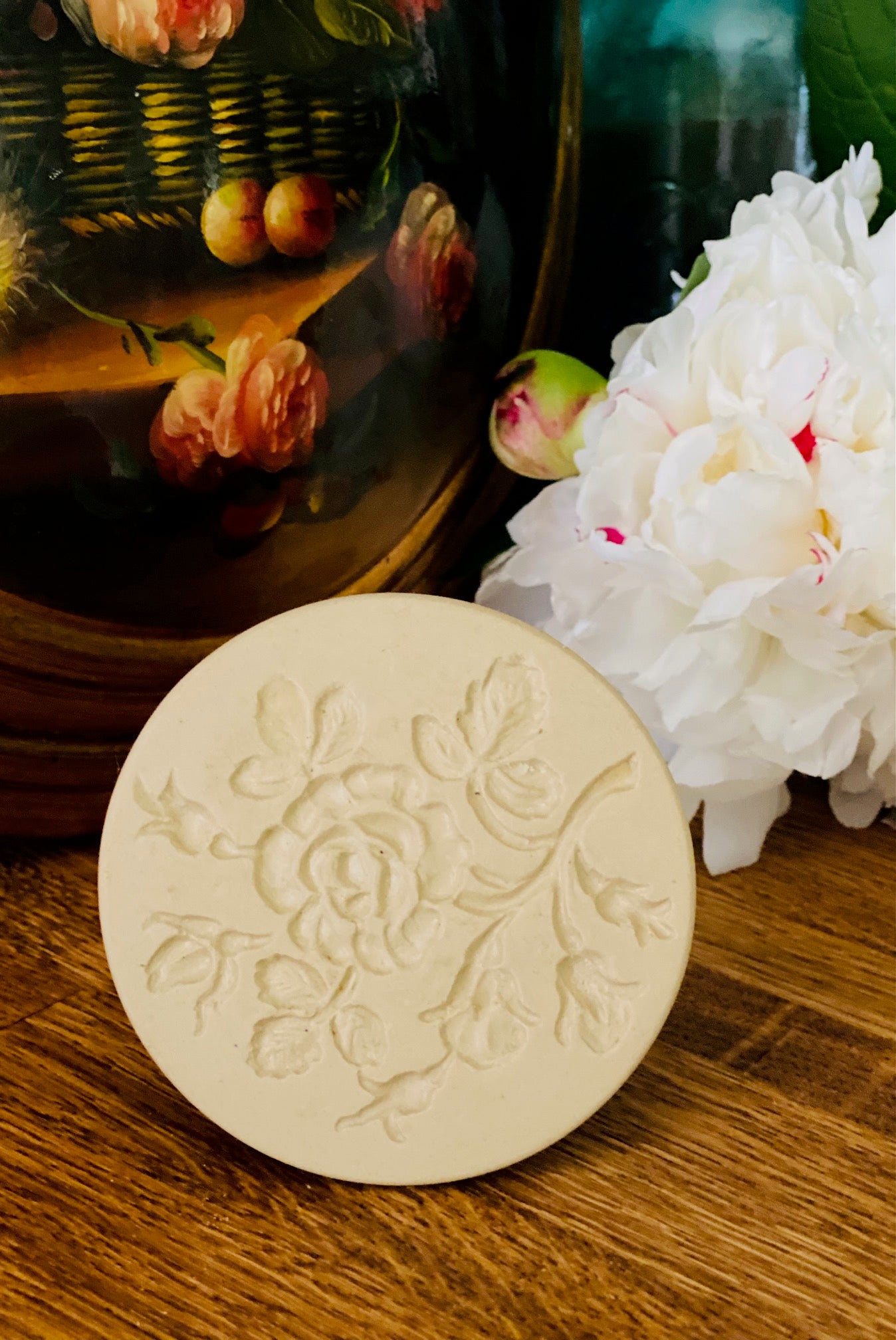 Moss Rose Floral Cookie Stamps