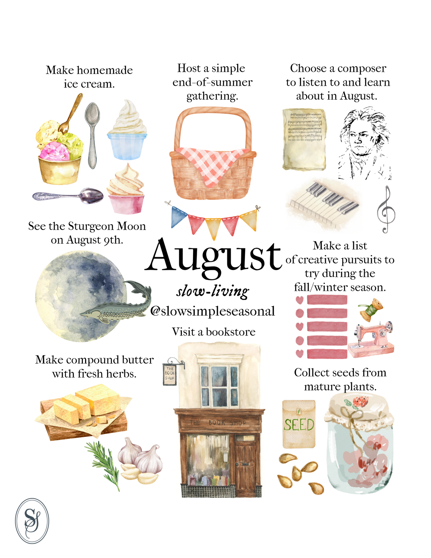 August Slow-living Download