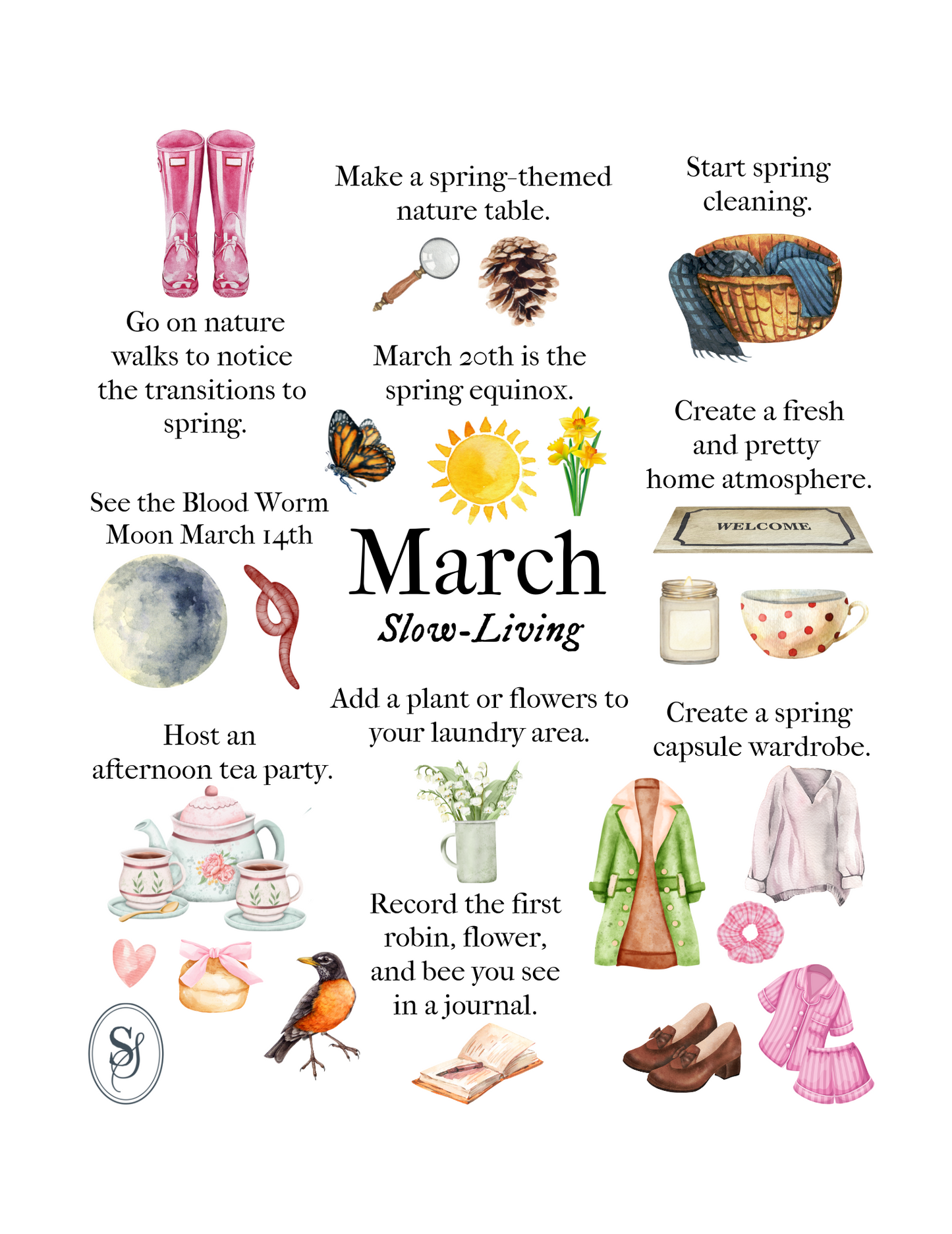 March Slow-Living Activity Download