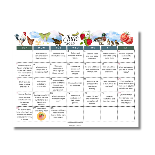 June 2026 Nature Calendar