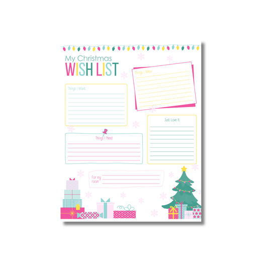 Printable Christmas Wish lists