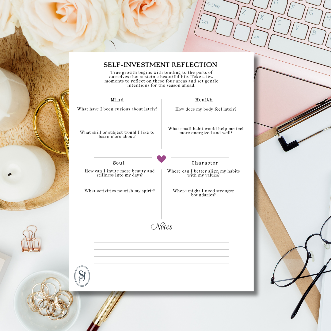 Self-Investment Reflection Page